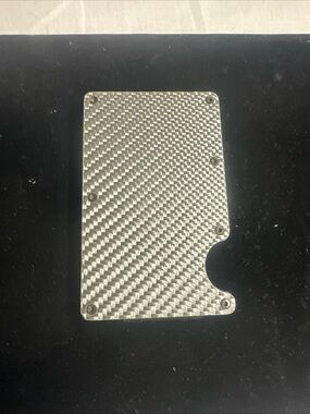 Ridge like Slim Carbon Fiber Wallet Cardholder - Black Carbon Finish